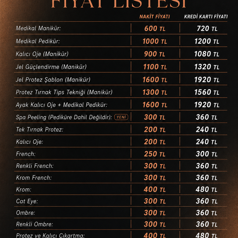Fiyat Listesi